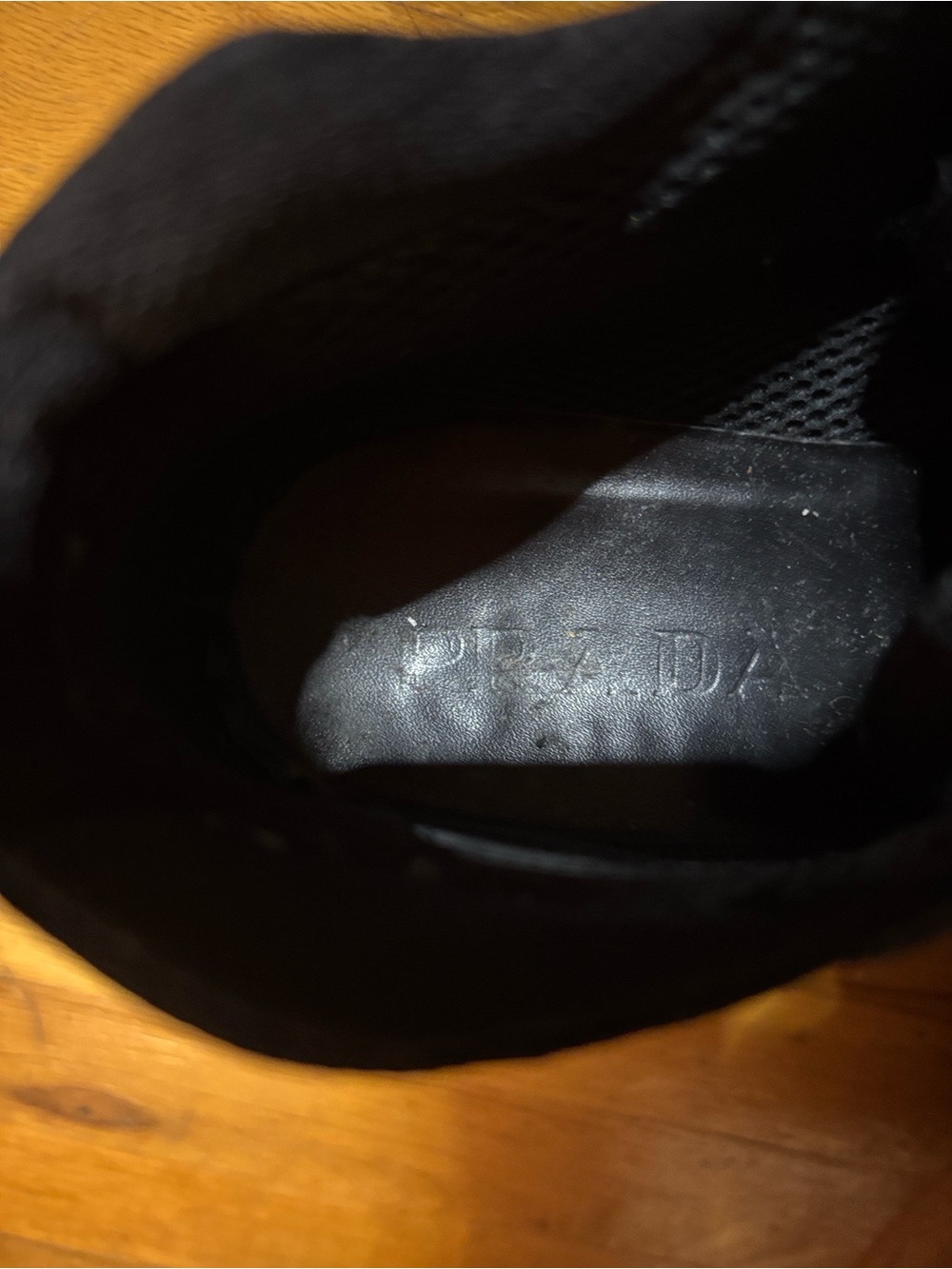 Prada Black Lace-Up Platform Sneakers - Picture 5 of 5